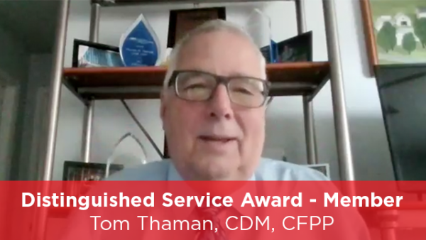 2022 Distinguished Service Award, Member - Tom Thaman, CDM, CFPP Featured Image